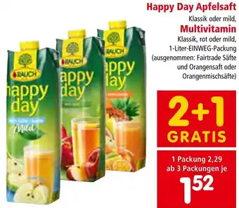 Interspar Happy Day Apfelsaft Klassik oder mild, Multivitamin Angebot