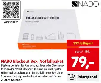 Interspar NABO Blackout Box, Notfallpaket Angebot
