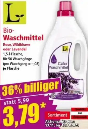 Norma Bio- Waschmittel Angebot