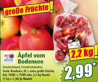 Norma Äpfel vom Bodensee Angebot