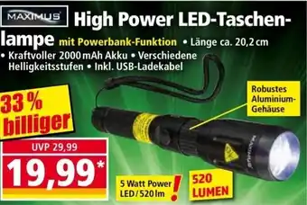 Norma MAXIMUS High Power LED-Taschen- lampe Angebot