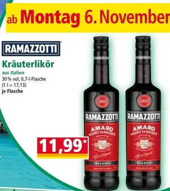 Norma RAMAZZOTTI Kräuterlikör Angebot