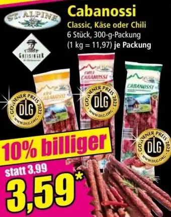 Norma Cabanossi Classic, Käse oder Chili Angebot