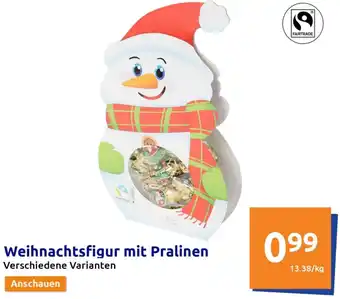 Action Weihnachtsfigur mit Pralinen Angebot
