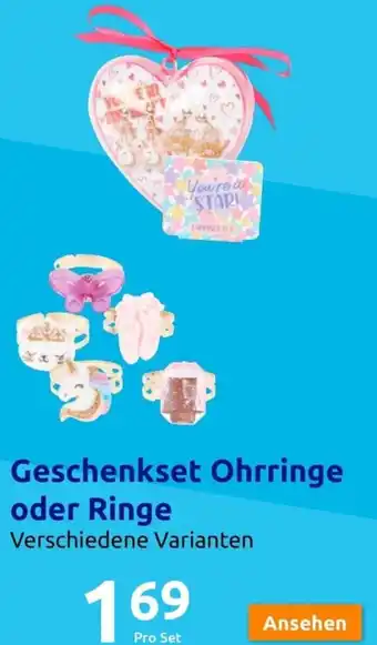 Action Geschenkset Ohrringe oder Ringe Angebot