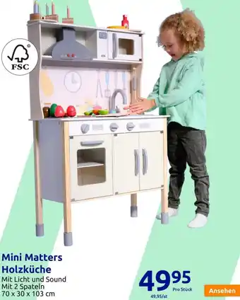 Action Mini Matters Holzküche Angebot