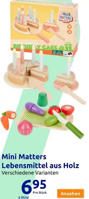 Action Mini Matters Lebensmittel aus Holz Angebot