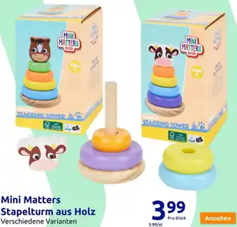 Action Mini Matters Stapelturm aus Holz Angebot