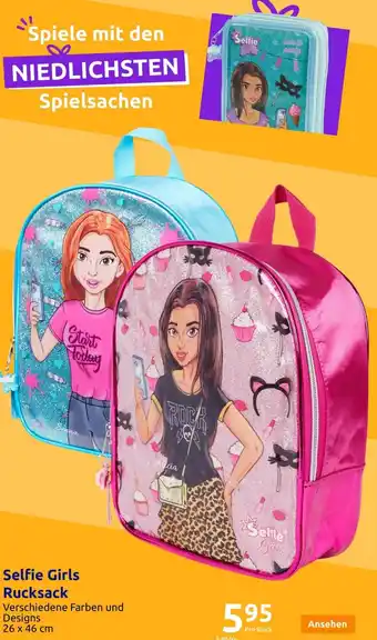 Action Selfie Girls Rucksack 26 x 46 cm Angebot