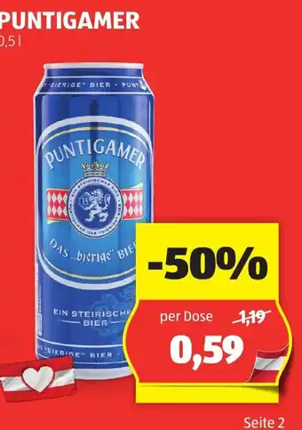 Hofer PUNTIGAMER 0,5 l Angebot