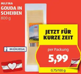Hofer MILFINA GOUDA IN SCHEIBEN 800 g Angebot