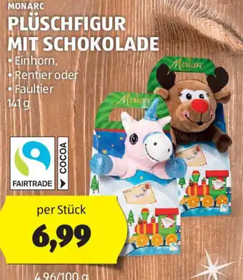 Hofer MONARC PLÜSCHFIGUR MIT SCHOKOLADE 141 g Angebot