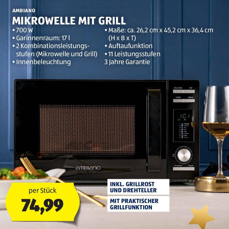 MIKROWELLE MIT GRILL Angebot bei Hofer