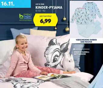Hofer LILY & DAN KINDER-PYJAMA Angebot