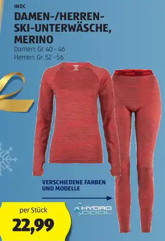 Hofer INOC DAMEN-/HERREN-SKI-UNTERWÄSCHE, MERINO Angebot