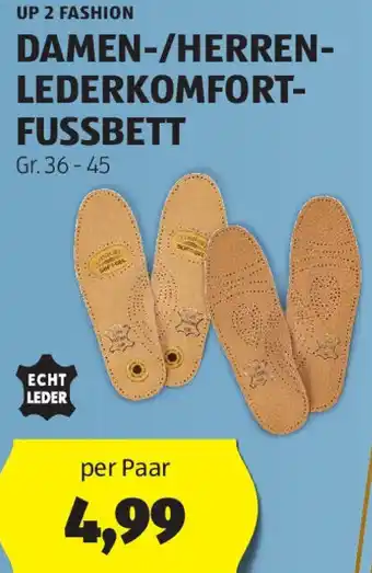 Hofer UP 2 FASHION DAMEN-/HERREN-LEDERKOMFORT-FUSSBETT Angebot