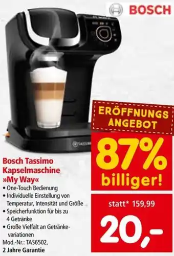 Interspar Bosch Tassimo Kapselmaschine >>My Way<< Angebot