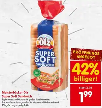 Interspar Meisterbäcker Ölz Super Soft Sandwich Angebot