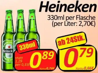 Wurstico Heineken 330ml per Flasche Angebot