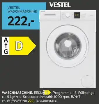 Möbelix VESTEL WASCHMASCHINE Angebot