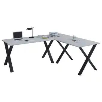 XXXLutz Eckschreibtisch 190/50/76 cm in grau, schwarz Angebot