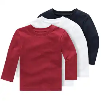 Ernsting's family 3 baby langarmshirts im basic-look Angebot