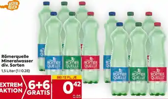 Billa Römerquelle Mineralwasser div. Sorten 1,5 Liter Angebot