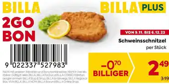 Billa Schweinsschnitzel per Stück Angebot