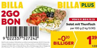 Billa Salat mit Thunfisch per 100 g Angebot