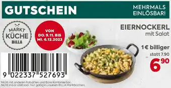 Billa EIERNOCKERL mit Salat Angebot