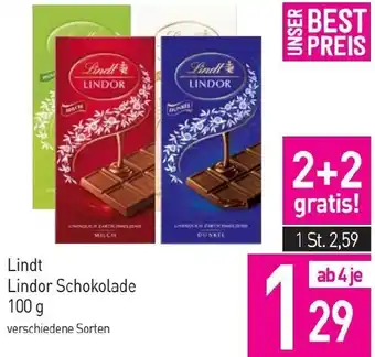 Sutterlüty Lindt Lindor Schokolade 100 g Angebot