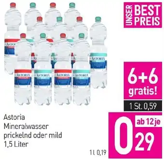 Sutterlüty Astoria Mineralwasser prickelnd oder mild 1,5 Liter Angebot