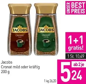Sutterlüty Jacobs Cronat mild oder kräftig 200 g Angebot