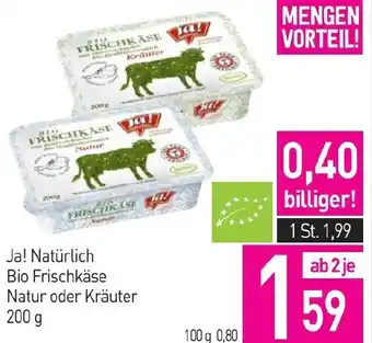 Sutterlüty Ja! Natürlich Bio Frischkäse Natur oder Kräuter 200 g Angebot
