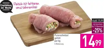 Sutterlüty Putenschnitzel gefüllt per kg Angebot