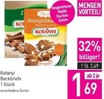Sutterlüty Kotanyi Backbriefe 1 Stück Angebot