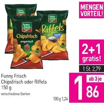 Sutterlüty Funny Frisch Chipsfrisch oder Riffels 150 g Angebot