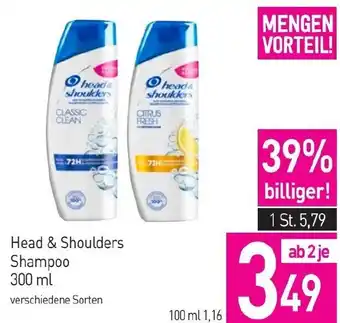Sutterlüty Head & Shoulders Shampoo 300 ml Angebot