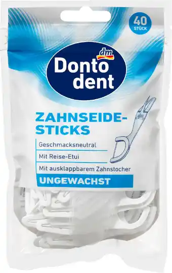 dm Dontodent zahnseide-sticks ungewachst Angebot
