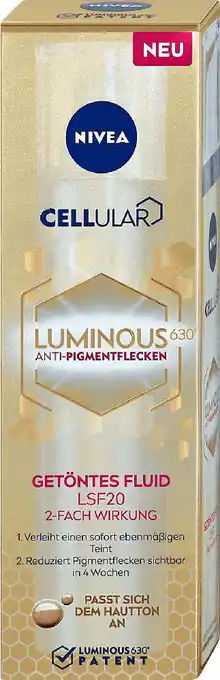 dm Nivea luminous 630 anti-pigmentflecken getöntes fluid lsf 20 Angebot