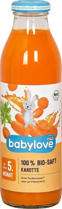 dm Babylove 100 % bio saft karotte Angebot