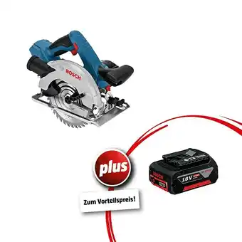 Bauhaus Bosch professional ampshare 18v akku-handkreissäge gks 18v-57 (18 v, 1 akku, leerlaufdrehzahl: 3 400 u/min, sägeblatt: ø 165 Angebot