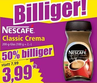 Norma Nescafé Classic Crema 200g Angebot