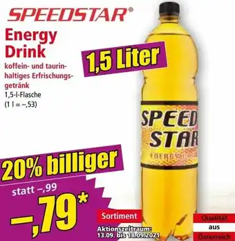 Norma Speedstar Energy Drink Angebot