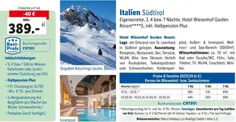 Lidl Reisen Italien Südtirol Angebot