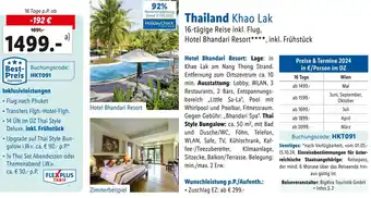 Lidl Reisen Thailand Khao Lak Angebot
