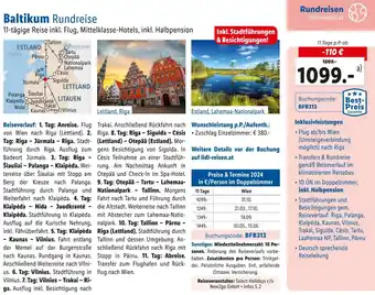 Lidl Reisen Baltikum Rundreise Angebot