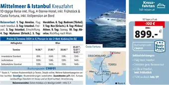 Lidl Reisen Mittelmeer & Istanbul Kreuzfahrt Angebot