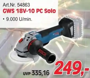 Zgonc Bosch Akku-Winkelschleifer GWS 18V-10 PC Solo Angebot