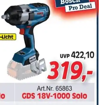 Zgonc BOSCH Akku-Schlagschrauber GDS 18V-1000 Solo Angebot